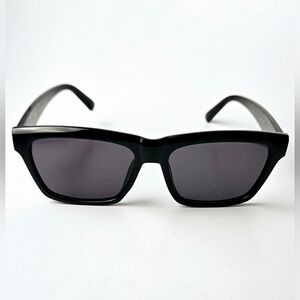 Giselle Black Rectangular Sunglasses Sleek Minimalist Frame